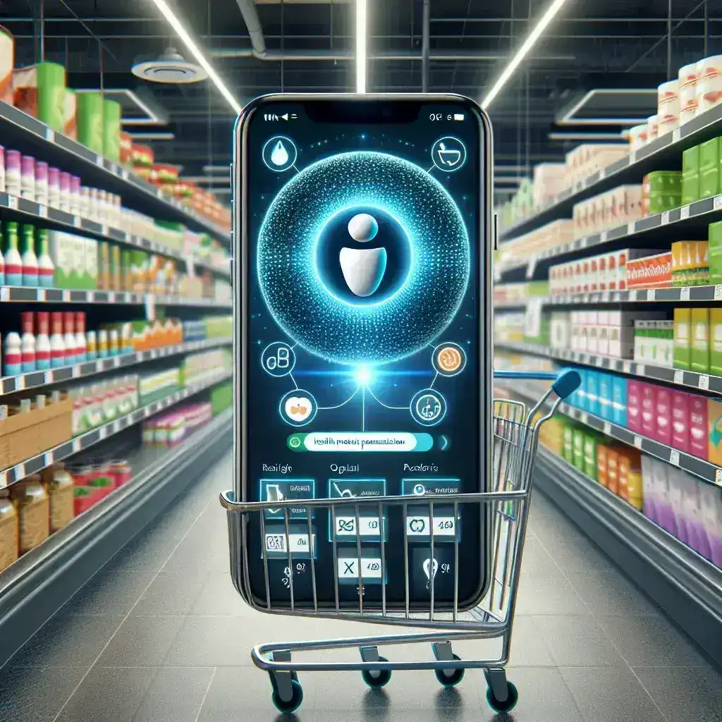 "Image of Walmart's new AI-powered personalized health products displayed in their U.S. app, showcasing innovative health solutions tailored to individual customer needs."